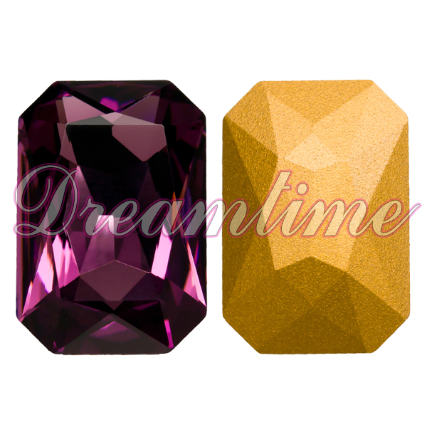 Swarovski 4627 Large Rectangle Octagon Fancy Stone Amethyst 27x18.5mm